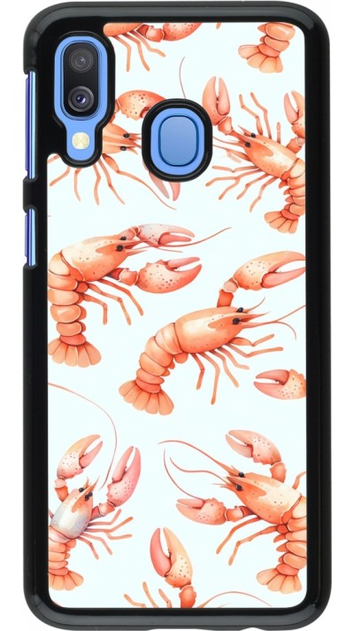 Samsung Galaxy A40 Case Hülle - Muster von pastellfarbenen Hummern