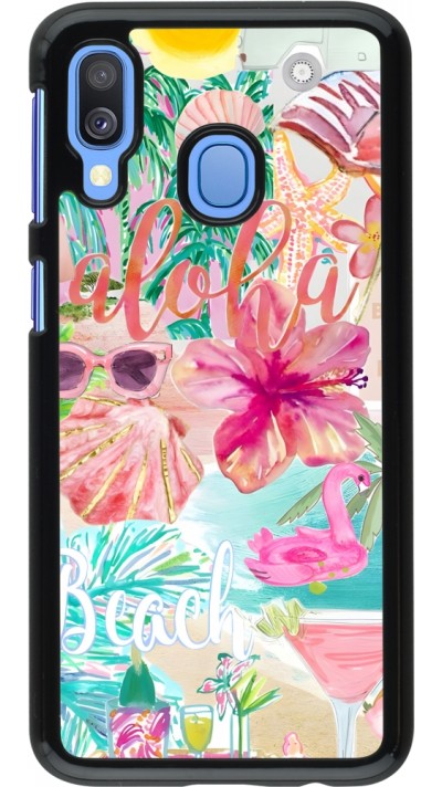 Samsung Galaxy A40 Case Hülle - Preppy Collage Aloha