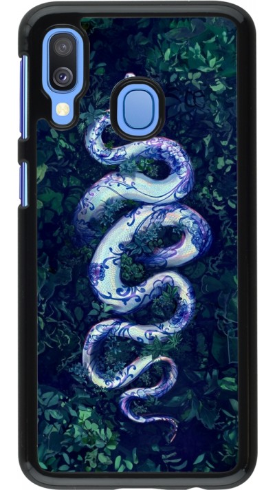 Samsung Galaxy A40 Case Hülle - Snake Blue Anaconda