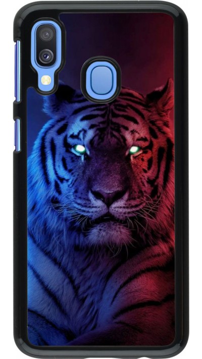 Hülle Samsung Galaxy A40 - Tiger Blue Red