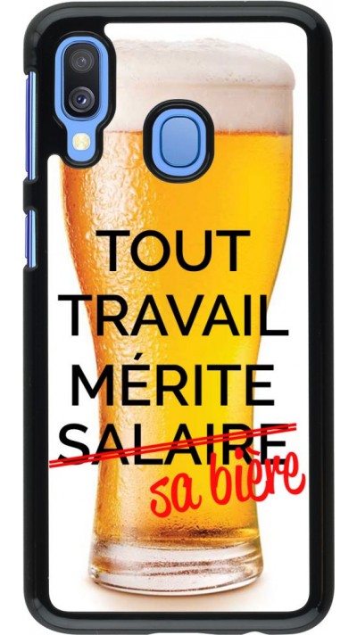 Coque Samsung Galaxy A40 - Tout travail mérite sa bière