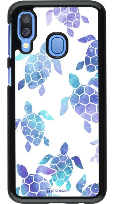 Coque Samsung Galaxy A40 - Turtles pattern watercolor