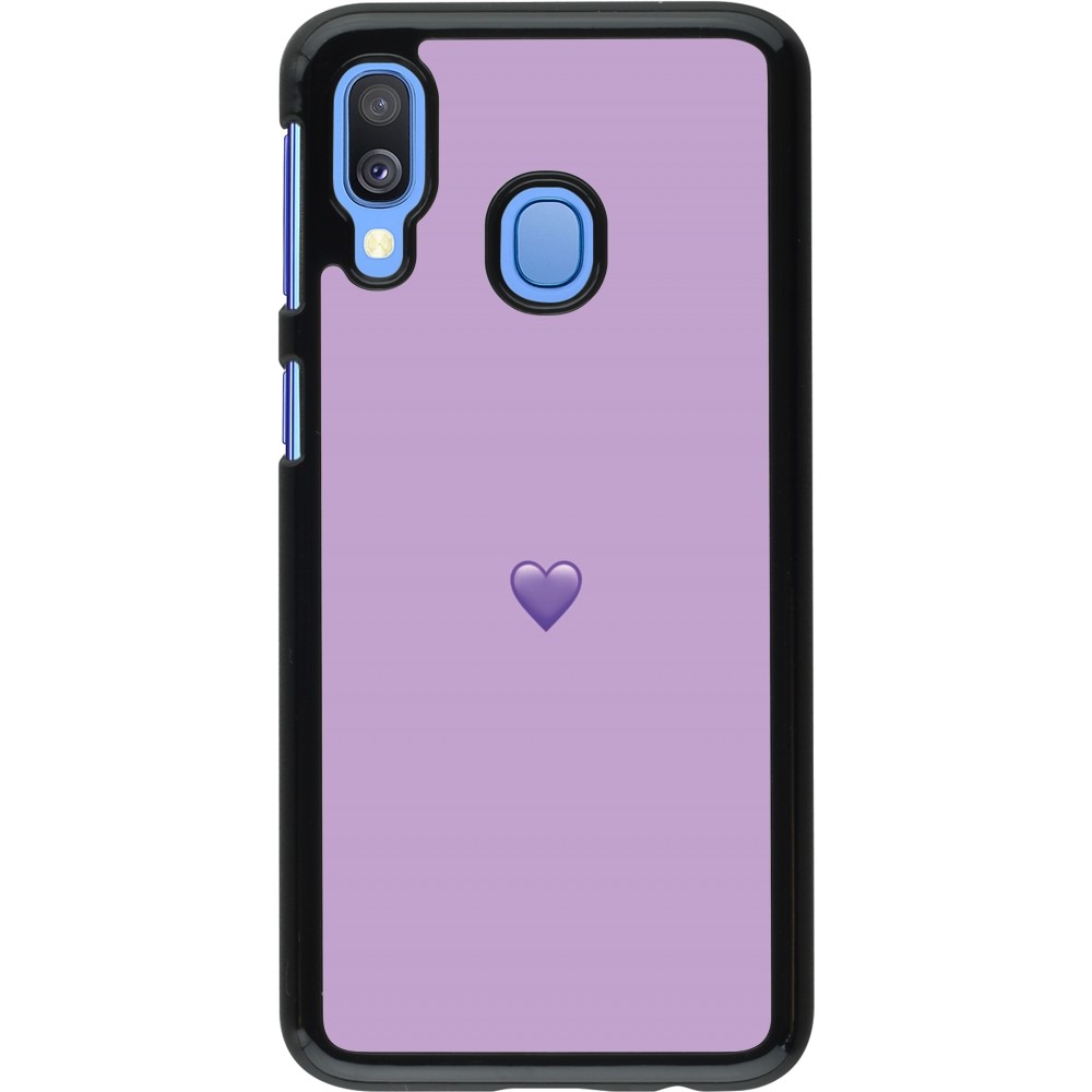 Samsung Galaxy A40 Case Hülle - Valentine 2023 purpule single heart