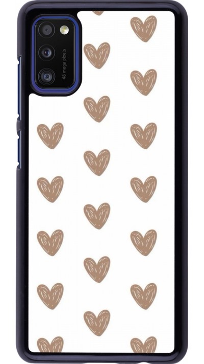 Samsung Galaxy A41 Case Hülle - Autumn 2024 brown hearts