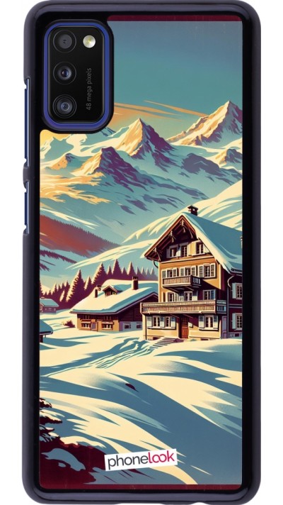 Samsung Galaxy A41 Case Hülle - Chalet Berg verschneit