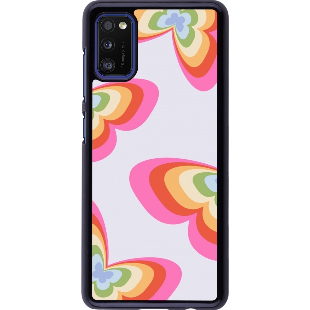 Samsung Galaxy A41 Case Hülle - Easter 2024 rainbow butterflies