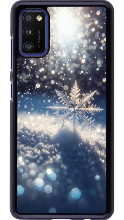 Samsung Galaxy A41 Case Hülle - Schneeflocke Solar Glanz