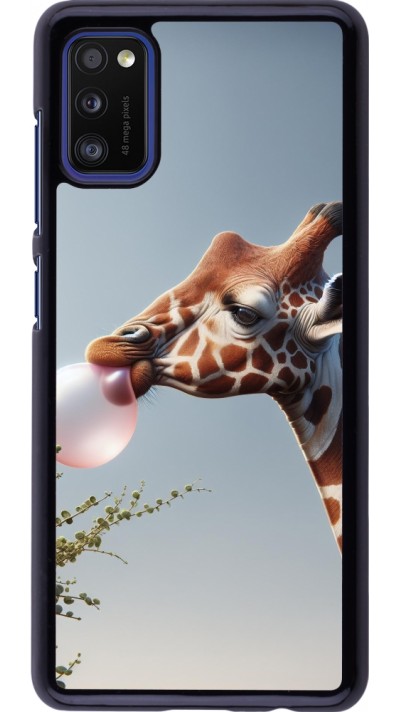 Samsung Galaxy A41 Case Hülle - Giraffe mit Blase