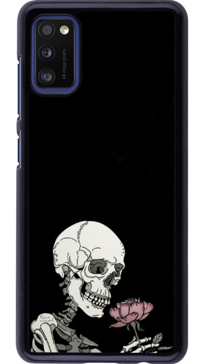 Samsung Galaxy A41 Case Hülle - Halloween 2023 rose and skeleton