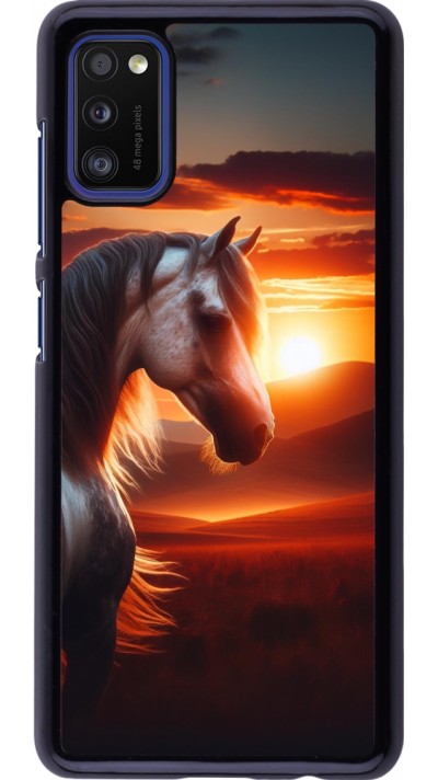 Samsung Galaxy A41 Case Hülle - Majestätischer Sonnenuntergang Pferd