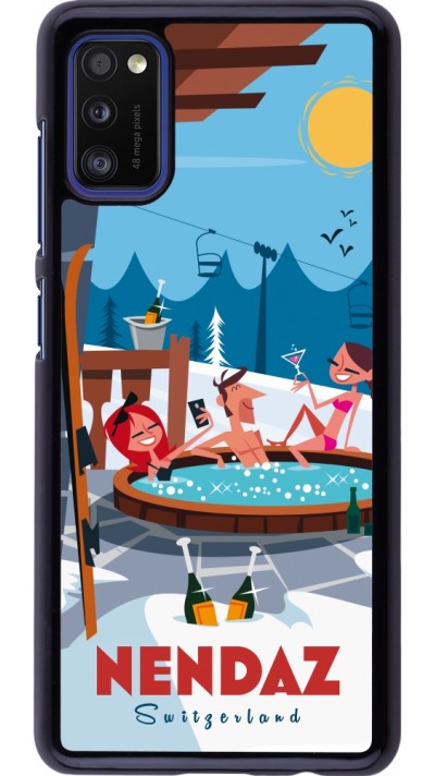 Samsung Galaxy A41 Case Hülle - Nendaz Mountain Jacuzzi