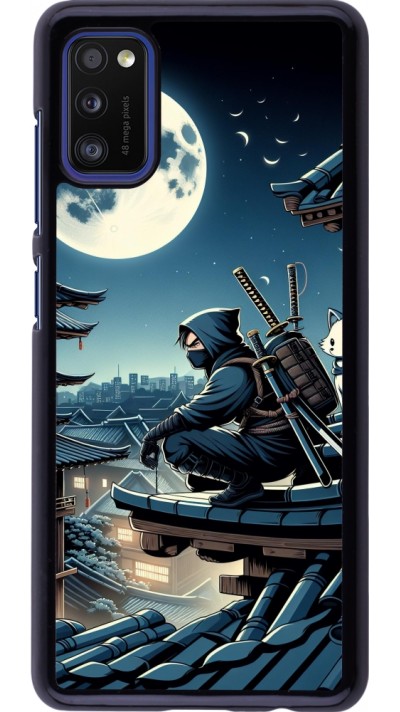 Samsung Galaxy A41 Case Hülle - Ninja unter dem Mond