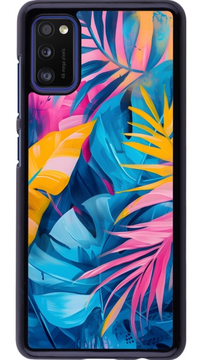 Samsung Galaxy A41 Case Hülle - Palms Blue