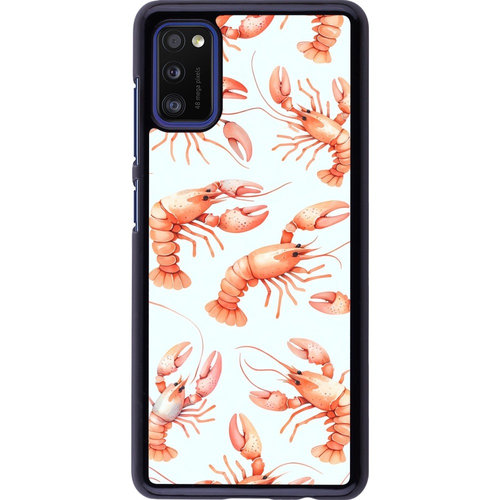 Samsung Galaxy A41 Case Hülle - Muster von pastellfarbenen Hummern