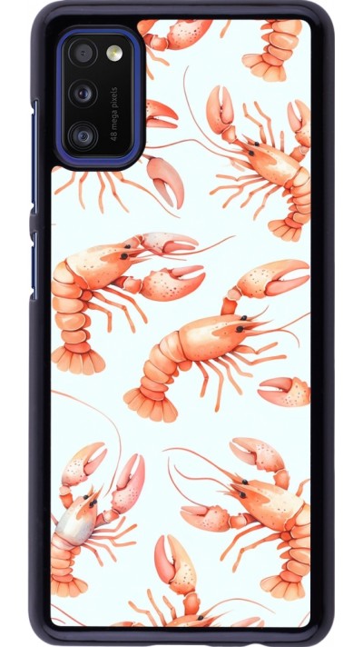 Samsung Galaxy A41 Case Hülle - Muster von pastellfarbenen Hummern