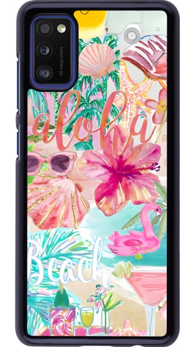 Samsung Galaxy A41 Case Hülle - Preppy Collage Aloha