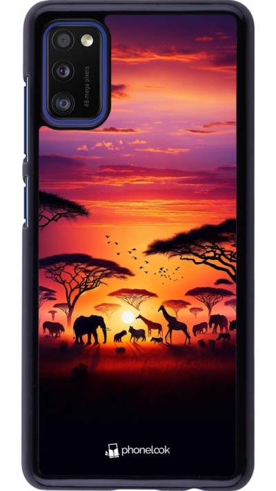 Samsung Galaxy A41 Case Hülle - Safari Sonnenuntergang Wildtiere