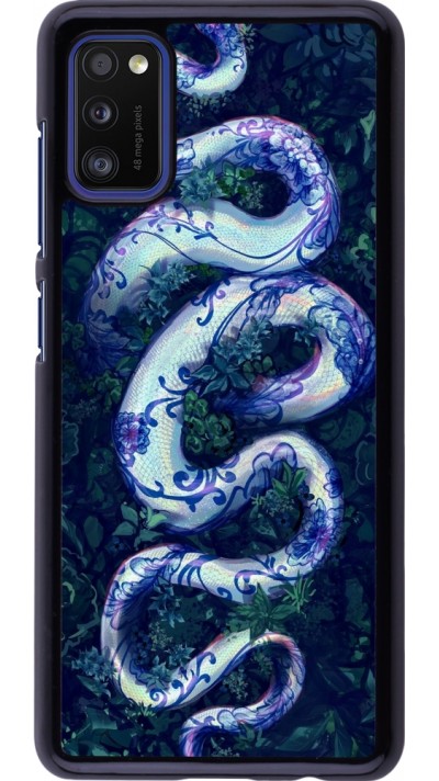 Samsung Galaxy A41 Case Hülle - Snake Blue Anaconda