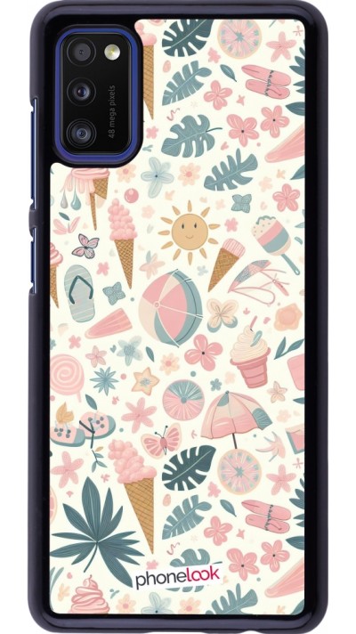 Samsung Galaxy A41 Case Hülle - Sommer Pink Muster