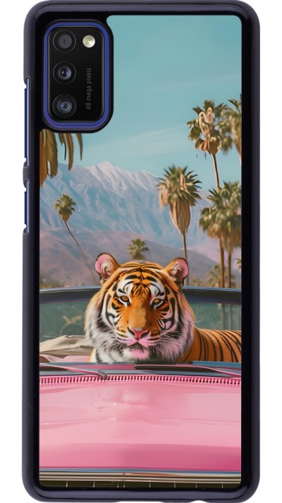 Samsung Galaxy A41 Case Hülle - Tiger Auto rosa