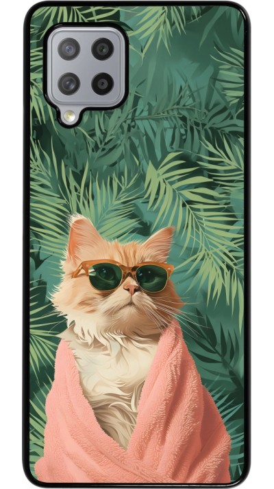 Samsung Galaxy A42 5G Case Hülle - Cat Summer Palms