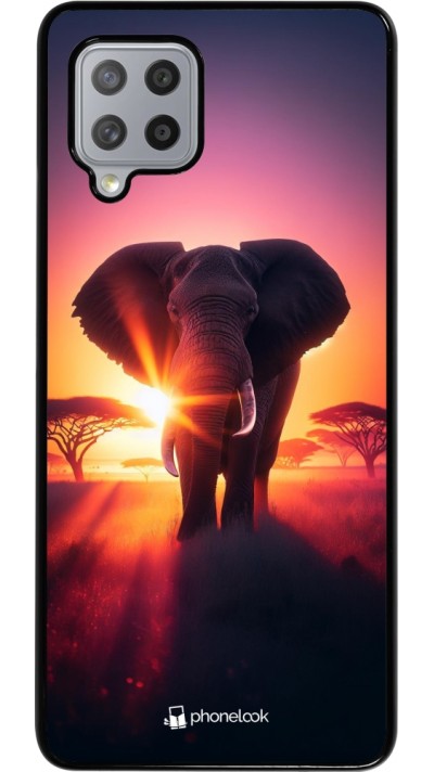 Samsung Galaxy A42 5G Case Hülle - Elefant Sonnenaufgang Schönheit