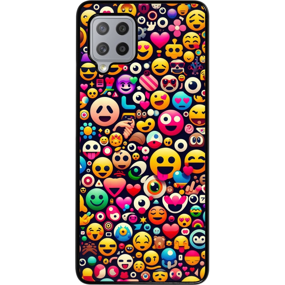 Samsung Galaxy A42 5G Case Hülle - Emoji Mix Farbe