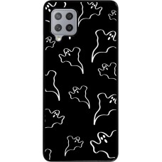 Samsung Galaxy A42 5G Case Hülle - Halloween 2024 black and white ghosts