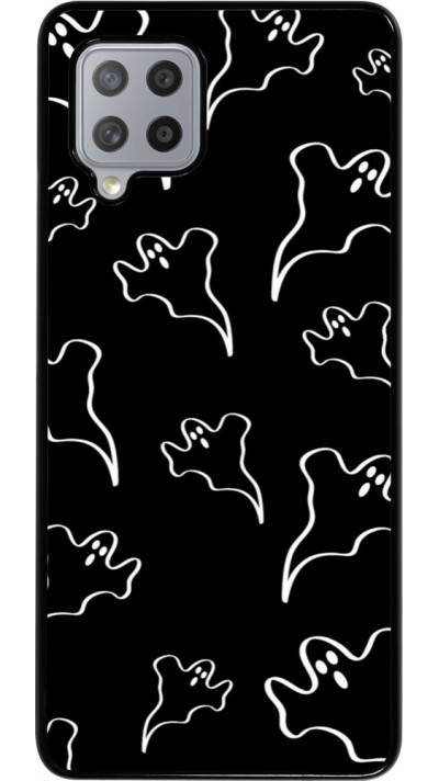 Samsung Galaxy A42 5G Case Hülle - Halloween 2024 black and white ghosts