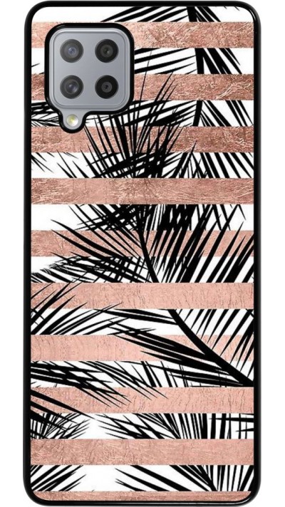 Hülle Samsung Galaxy A42 5G - Palm trees gold stripes