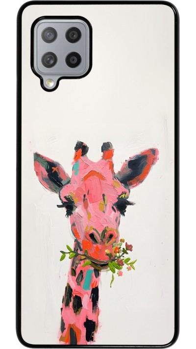 Samsung Galaxy A42 5G Case Hülle - Pink Girafe Paint