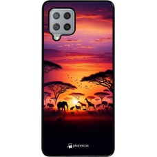 Samsung Galaxy A42 5G Case Hülle - Safari Sonnenuntergang Wildtiere