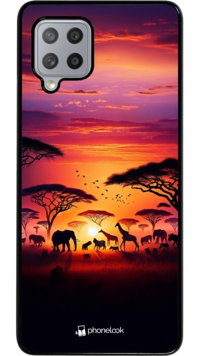 Samsung Galaxy A42 5G Case Hülle - Safari Sonnenuntergang Wildtiere