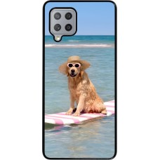 Samsung Galaxy A42 5G Case Hülle - Summer Dog on Paddle