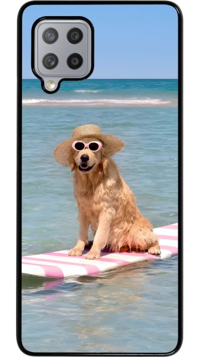 Samsung Galaxy A42 5G Case Hülle - Summer Dog on Paddle