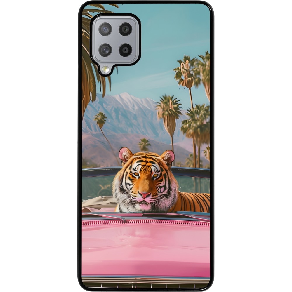 Samsung Galaxy A42 5G Case Hülle - Tiger Auto rosa