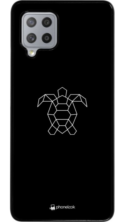 Hülle Samsung Galaxy A42 5G - Turtles lines on black