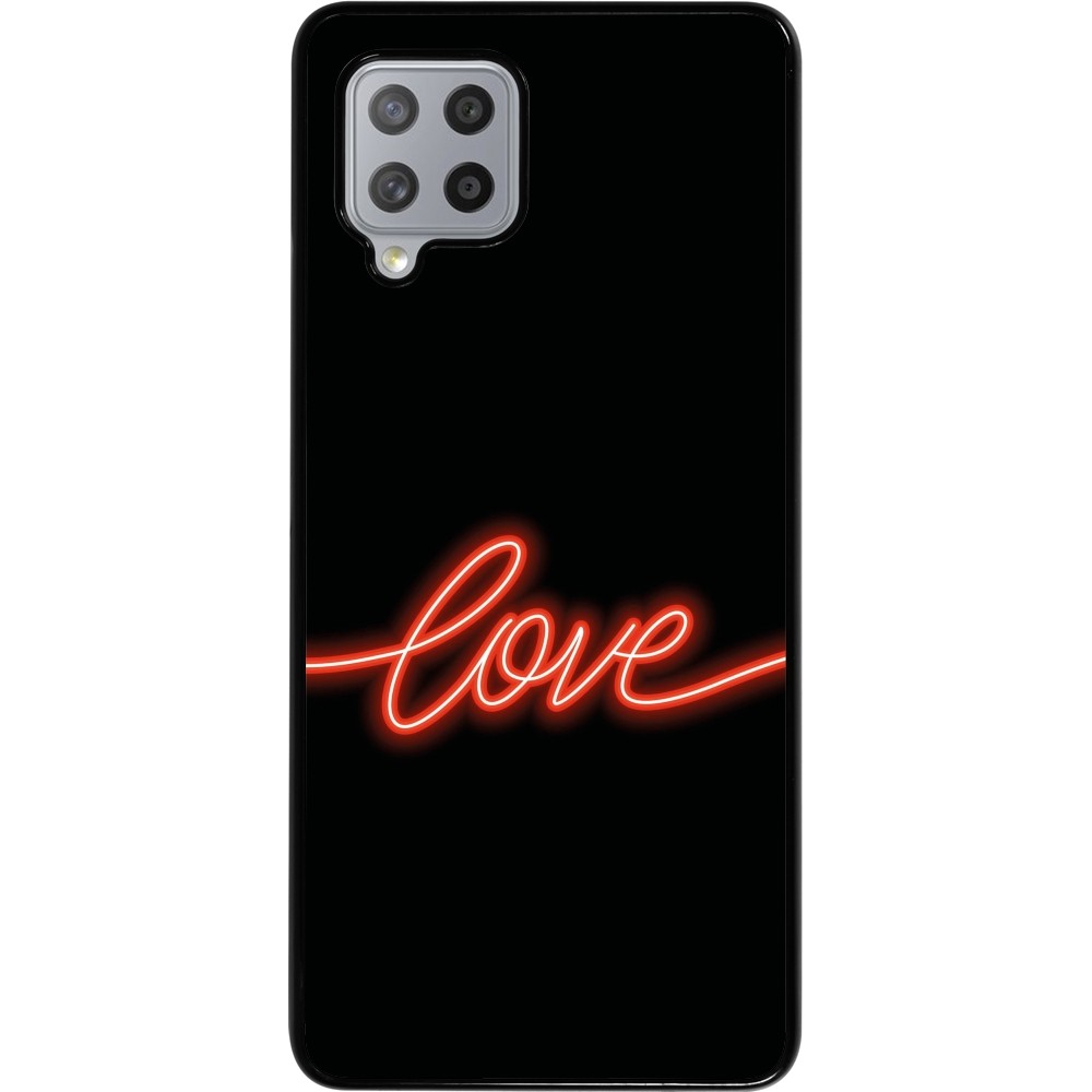 Samsung Galaxy A42 5G Case Hülle - Valentine 2023 neon love