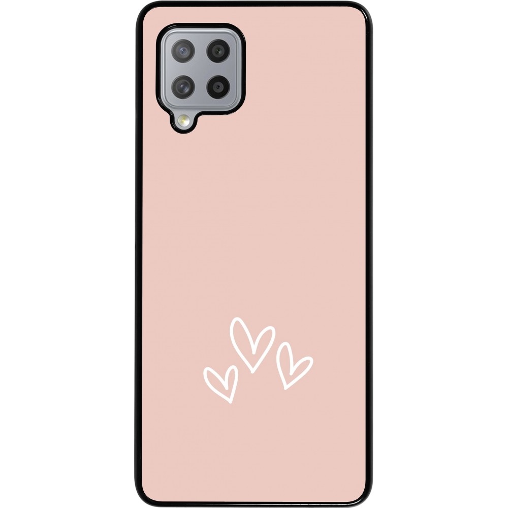 Samsung Galaxy A42 5G Case Hülle - Valentine 2023 three minimalist hearts