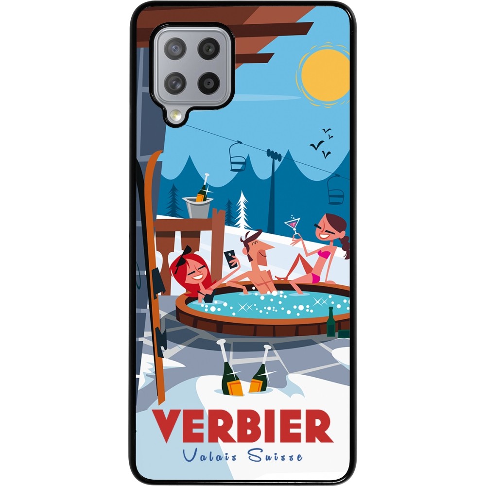 Samsung Galaxy A42 5G Case Hülle - Verbier Mountain Jacuzzi