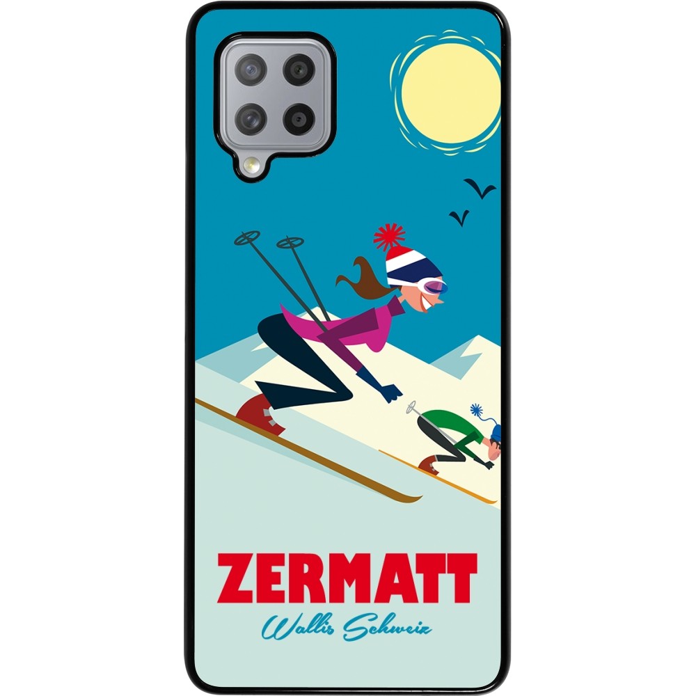 Samsung Galaxy A42 5G Case Hülle - Zermatt Ski Downhill