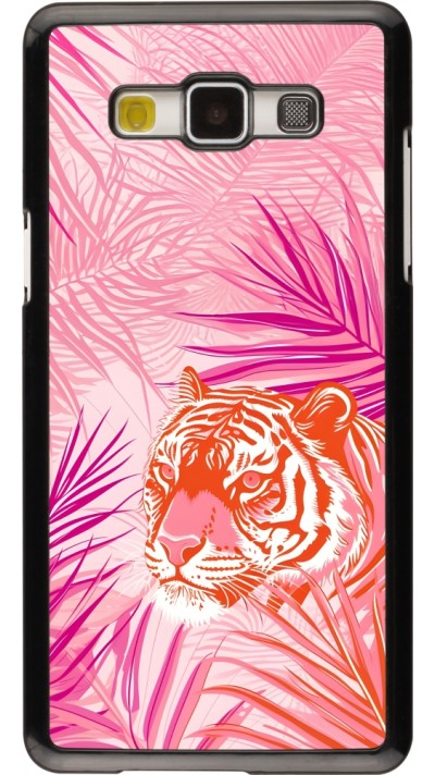 Coque Samsung Galaxy A5 (2015) - Tigre palmiers roses