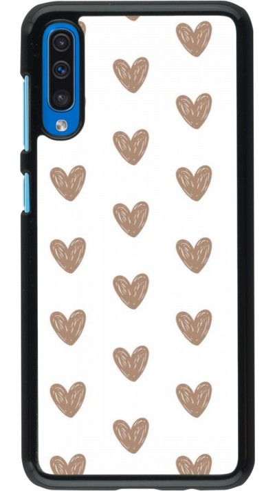 Samsung Galaxy A50 Case Hülle - Autumn 2024 brown hearts