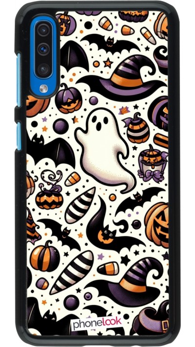 Samsung Galaxy A50 Case Hülle - Halloween 2024 Niedliches Muster