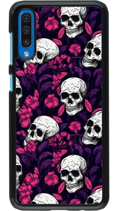 Samsung Galaxy A50 Case Hülle - Halloween 2024 romantic skulls