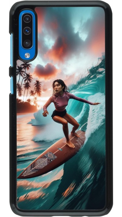 Samsung Galaxy A50 Case Hülle - Surferin aus Bali