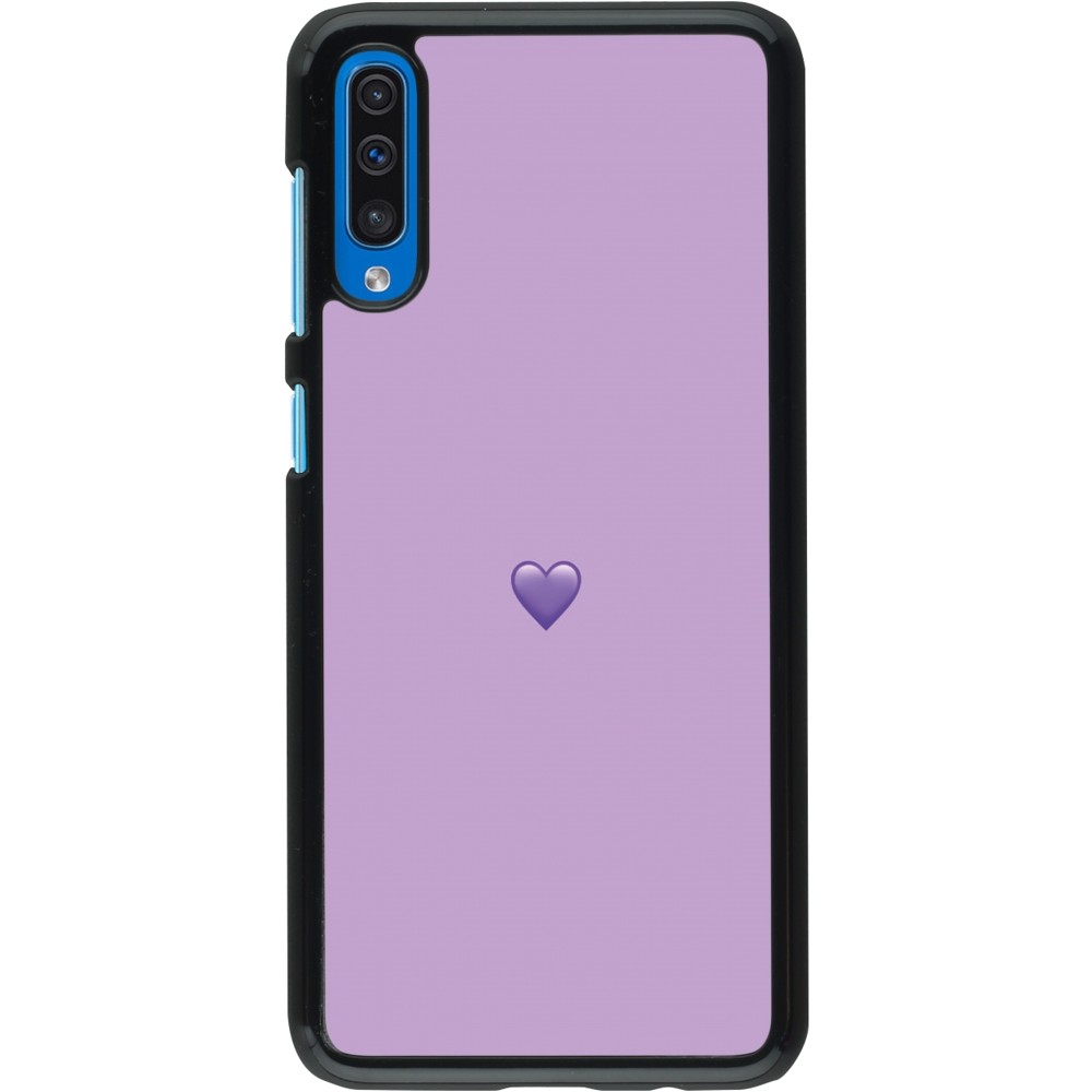 Samsung Galaxy A50 Case Hülle - Valentine 2023 purpule single heart