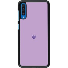 Samsung Galaxy A50 Case Hülle - Valentine 2023 purpule single heart