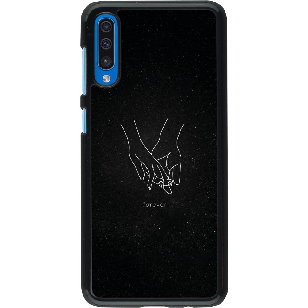 Samsung Galaxy A50 Case Hülle - Valentine 2023 hands forever