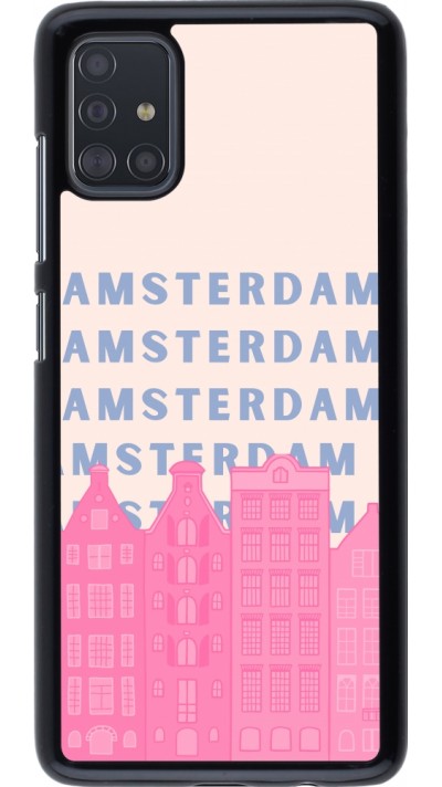 Samsung Galaxy A51 Case Hülle - Amsterdam Pink Print